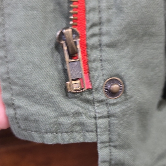 41 Hawthorn Green Utility Jacket with Striped Interior - Picture 11 of 11